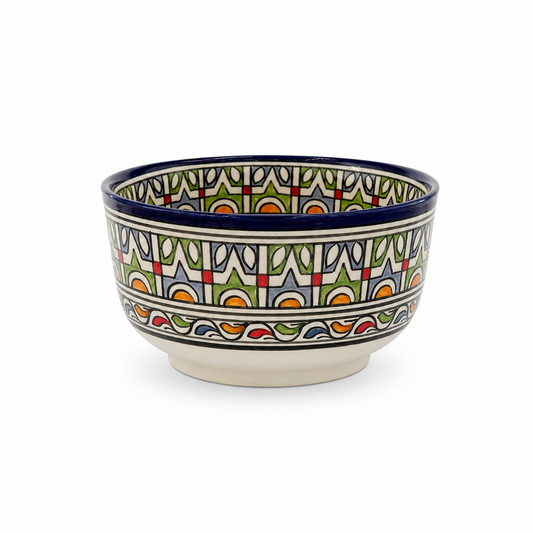 Traditional Hand-Painted Ceramic Bowl Artisan Decorative Serving Dish - M1 (15)