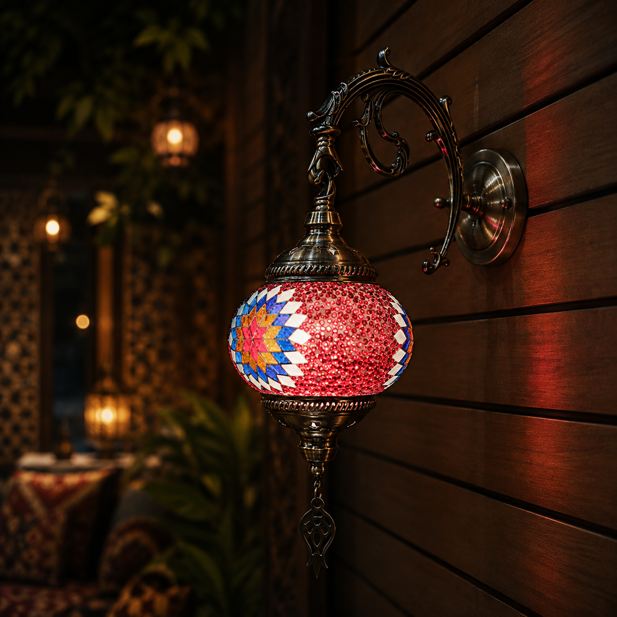 Turkish Mosaic Wall Lantern - 1322-1W