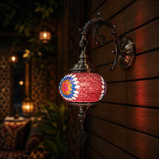 Turkish Mosaic Wall Lantern - 1322-1W