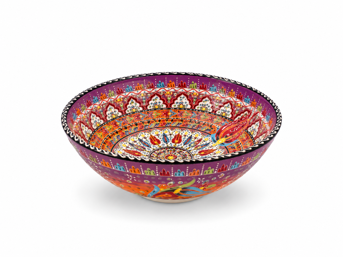 Amethyst Bloom Artisan Moroccan Handcrafted Bowl - Z122