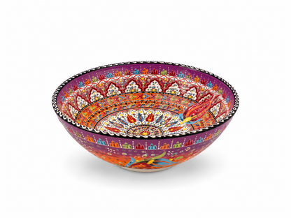 Amethyst Bloom Artisan Moroccan Handcrafted Bowl - Z122