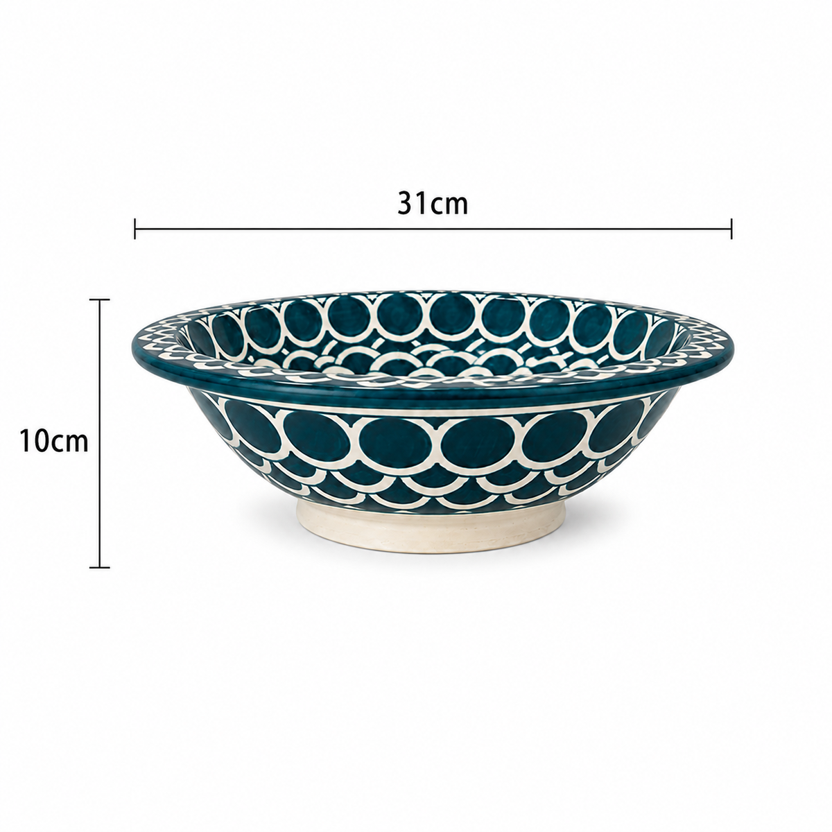 Oceanic Harmony Moroccan Ceramic Basin - M37