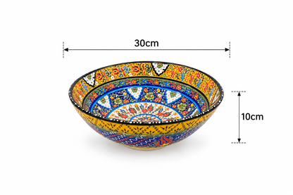 Golden Azure Mosaic Artisan Handcrafted Bowl - Z122