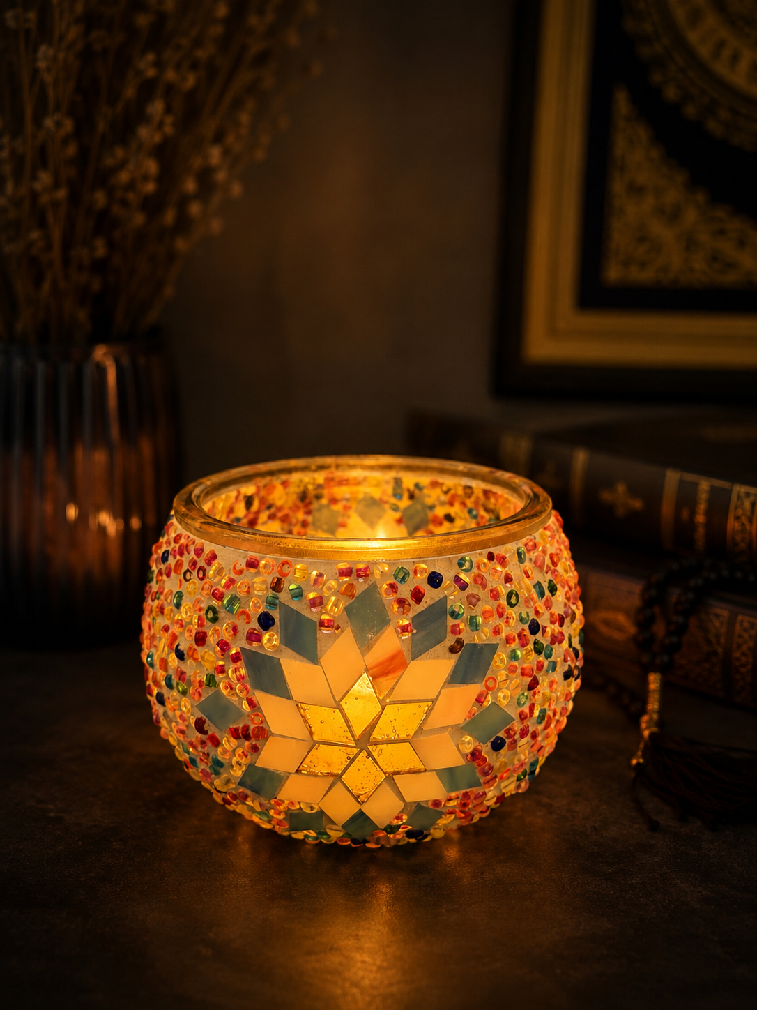 Noor Luxe Mosaic Candle Lamp Collection - 1000 (10cm)