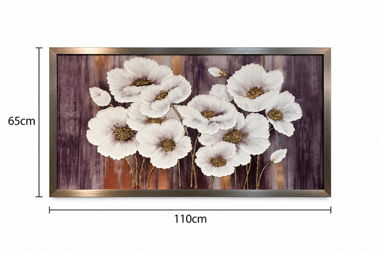 Amethyst Bloom Elegance Decorative Wall Art Frame