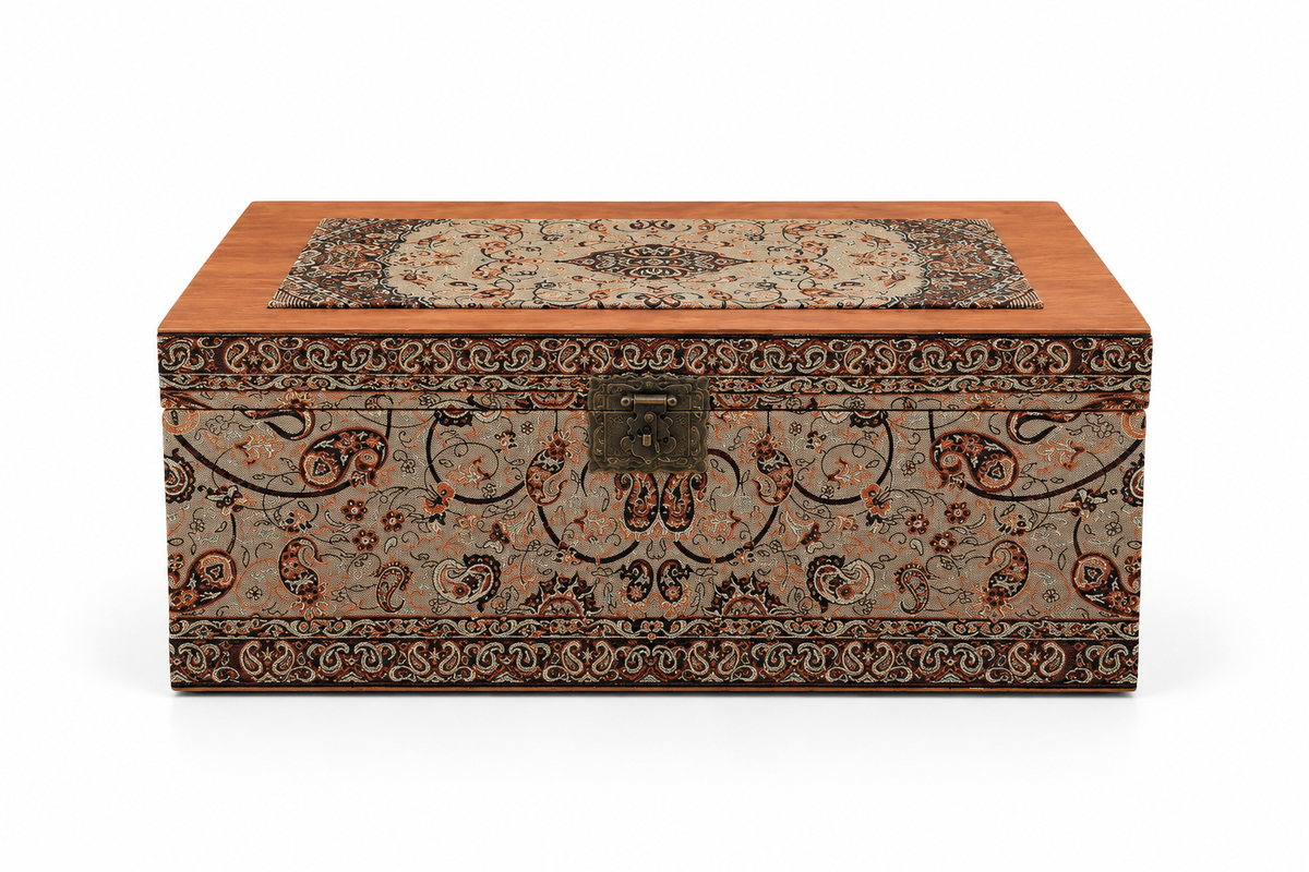 Zarmina Classic Termeh Keepsake Storage Box - (30x50x22)