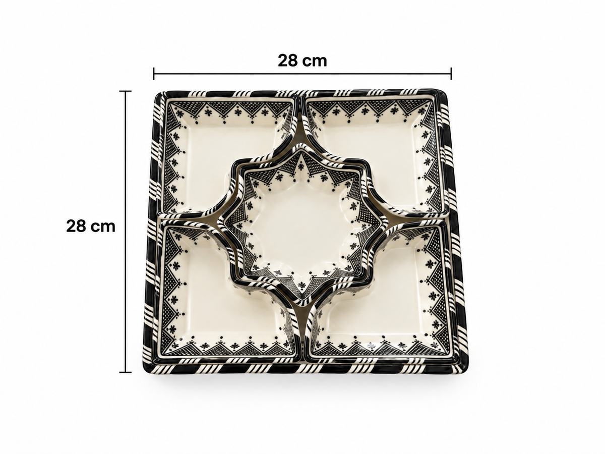 Sahara Noir Mosaic Handcrafted 5-Piece Serving Set - M59