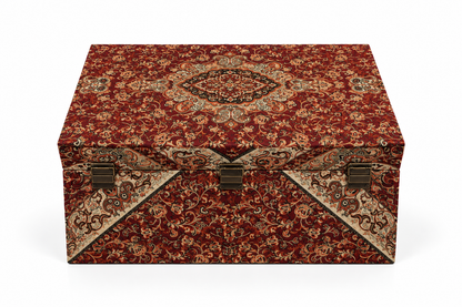 Zarina Crimson Termeh Keepsake Storage Box - (30x50x22cm)