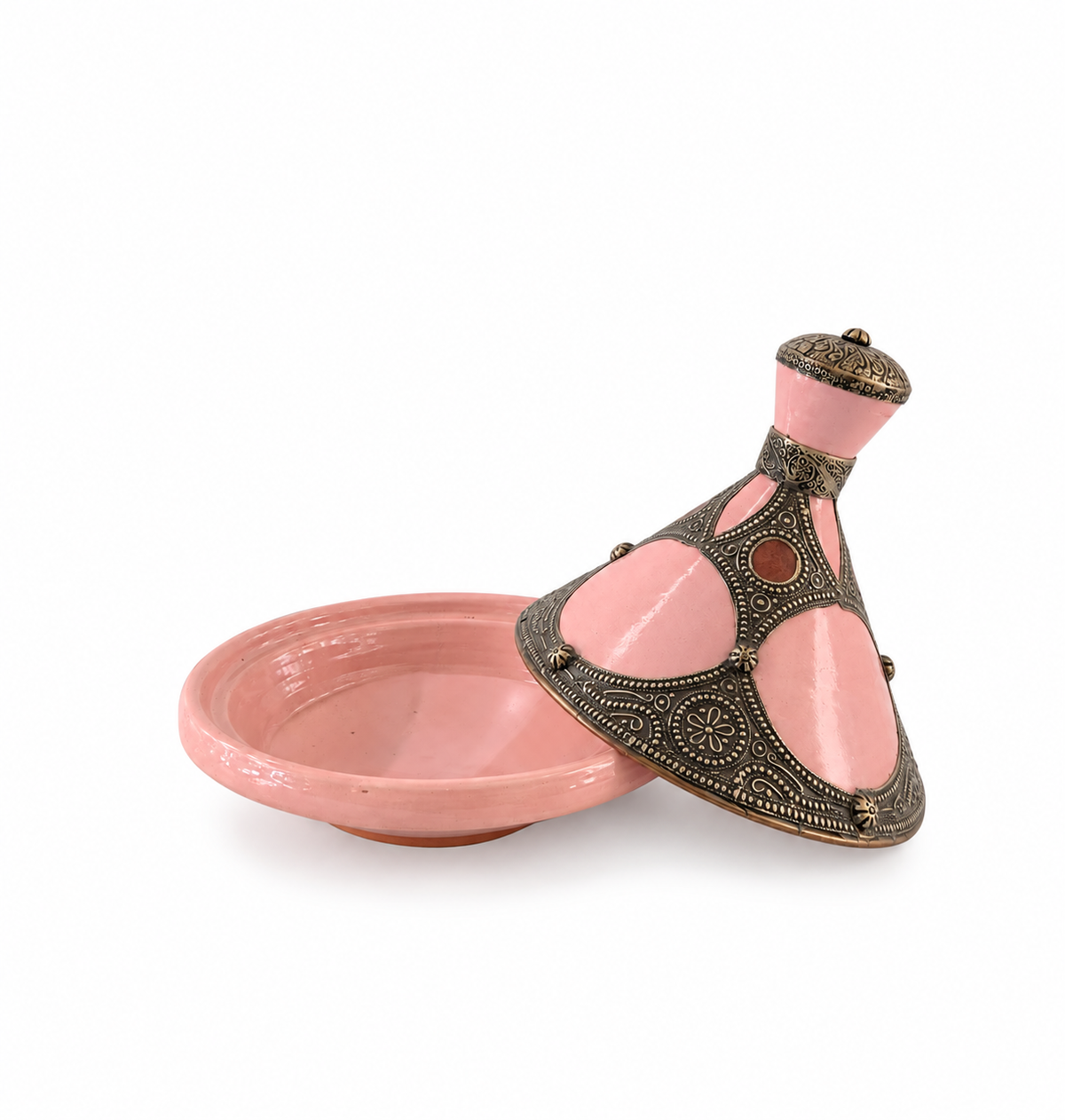 Desert Rose Sovereign Handcrafted Brass Tagine - (26x27cm)