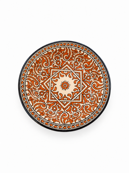Mediterranean Heritage Moroccan Hand-Painted Ceramic Serving Plate - M4