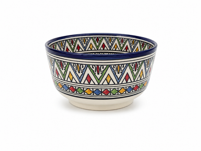 Traditional Hand-Painted Ceramic Bowl Artisan Decorative Serving Dish - M1 (04)