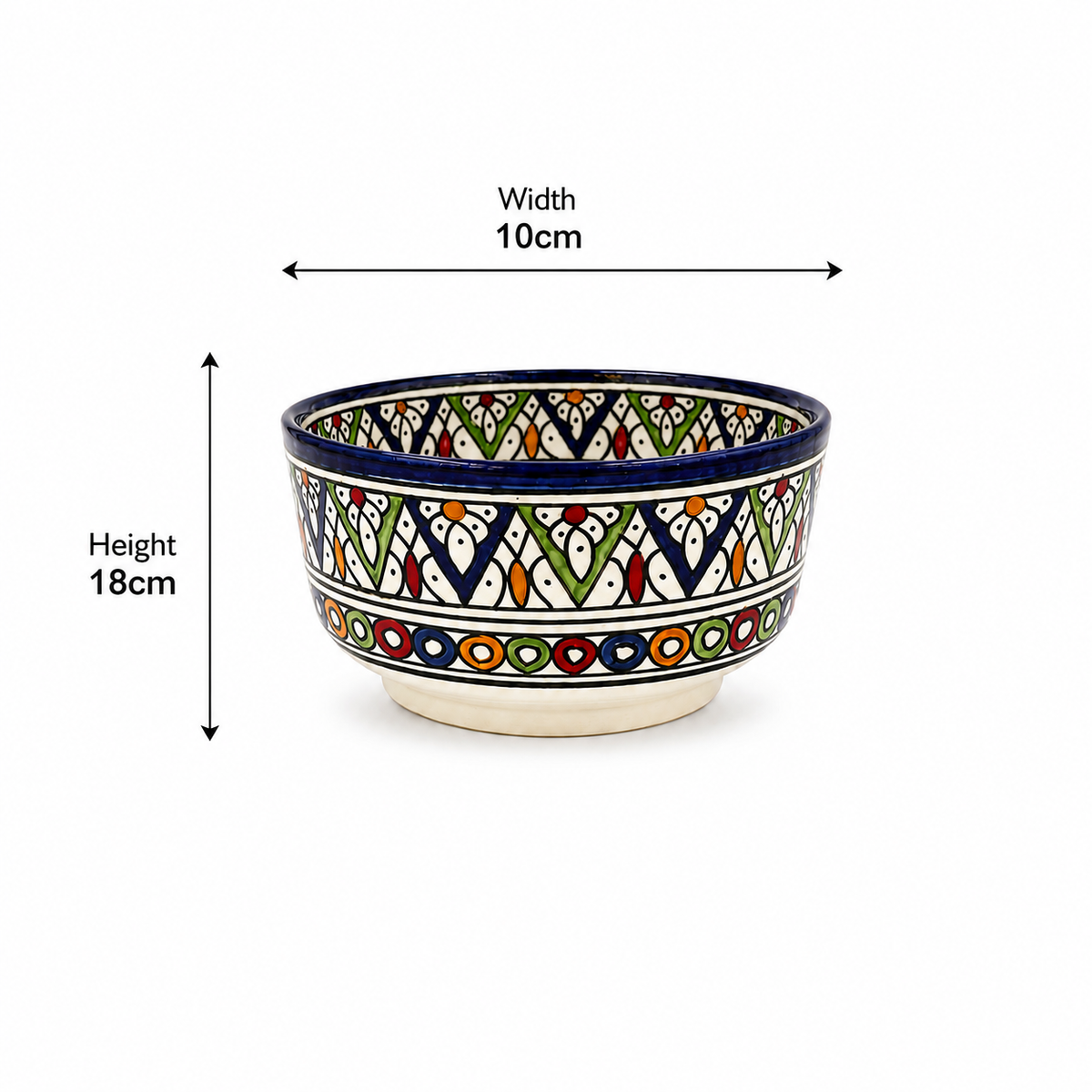 Premium Handcrafted Ceramic Bowl – Elegant Artisan Pottery for Dining & Décor - M2 (2)