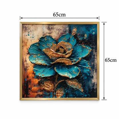 Mystic Lagoon Bloom Decorative Wall Art Frame - (30x65x30cm)