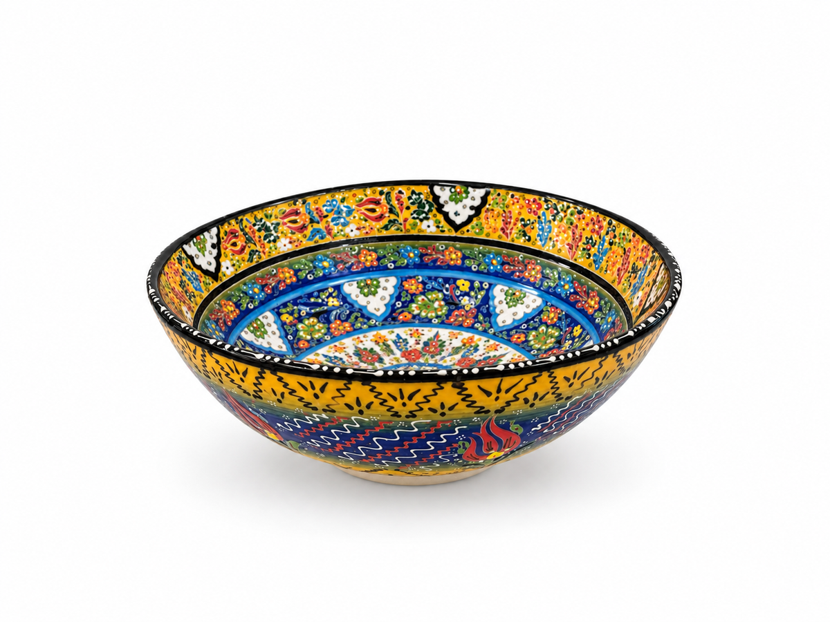 Golden Azure Mosaic Artisan Handcrafted Bowl - Z122