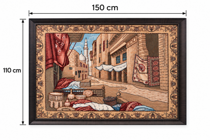 The Antiquarian’s Market Tapestry Handcrafted Frame - (110x150cm)