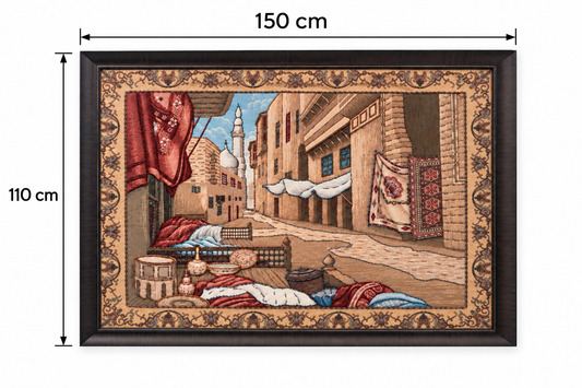 The Antiquarian’s Market Tapestry Handcrafted Frame - (110x150cm)