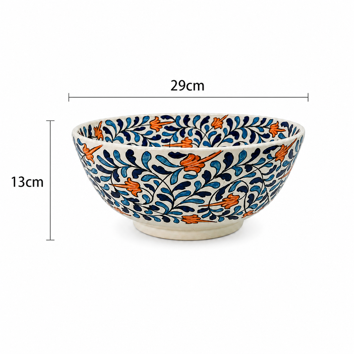 Royal Iznik Floral Ceramic Vessel Basin - M39