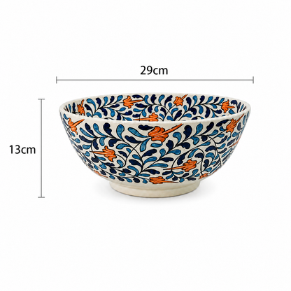 Royal Iznik Floral Ceramic Vessel Basin - M39