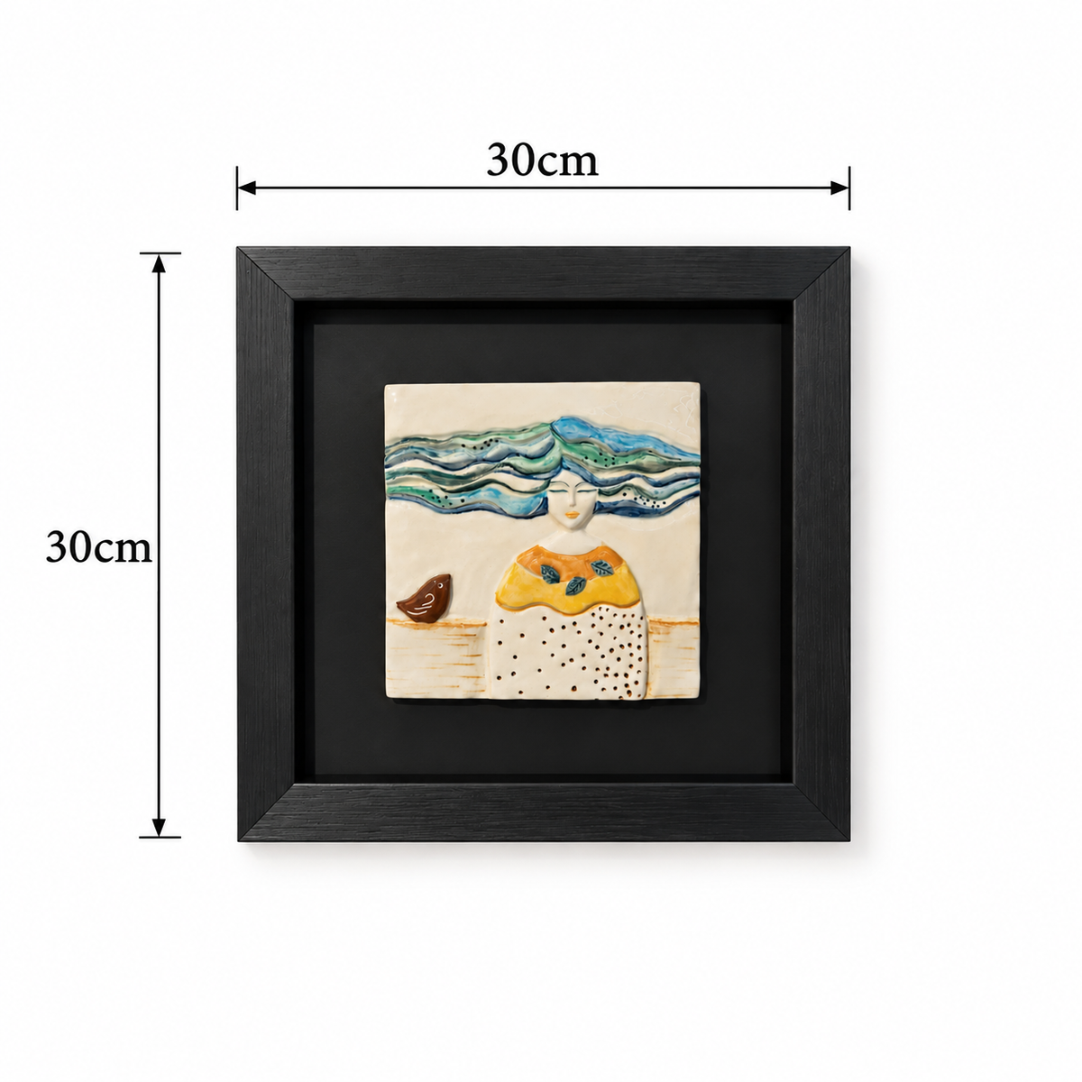 Elara by the Shore Decorative Wall Art Frame - (30x30cm)