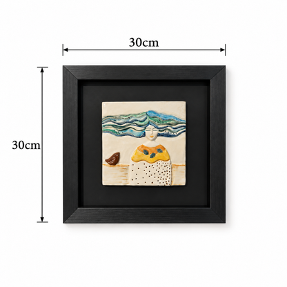 Elara by the Shore Decorative Wall Art Frame - (30x30cm)