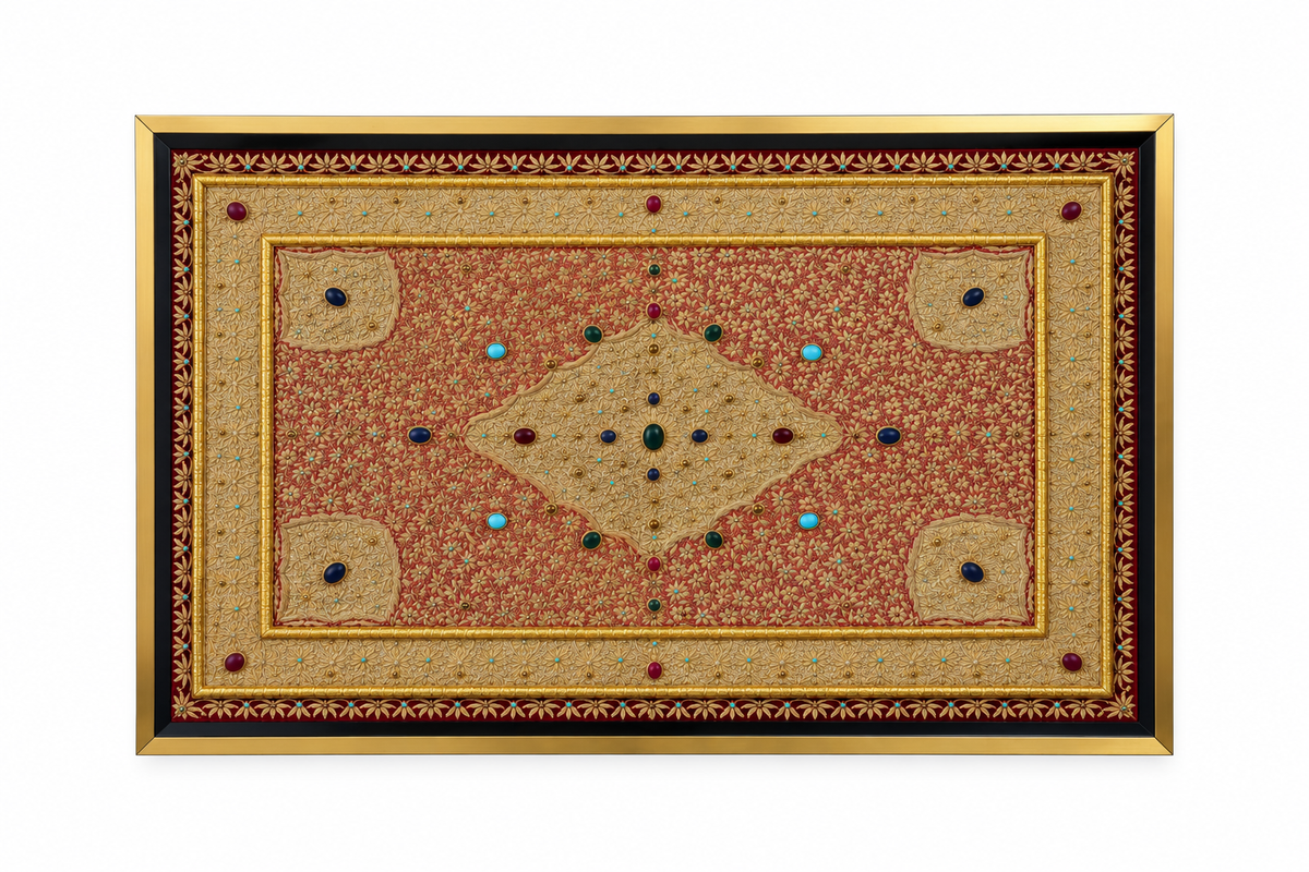 Imperial Gemstone Heritage Tapestry Handcrafted Frame - (127x184cm)