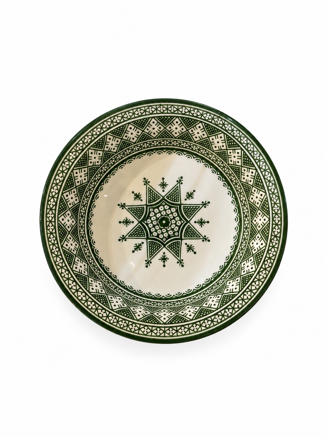 Mediterranean Heritage Moroccan Hand-Painted Ceramic Serving Plate - M4