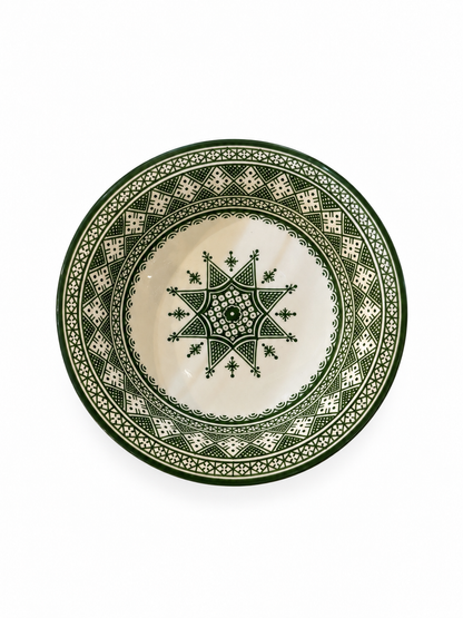 Mediterranean Heritage Moroccan Hand-Painted Ceramic Serving Plate - M4
