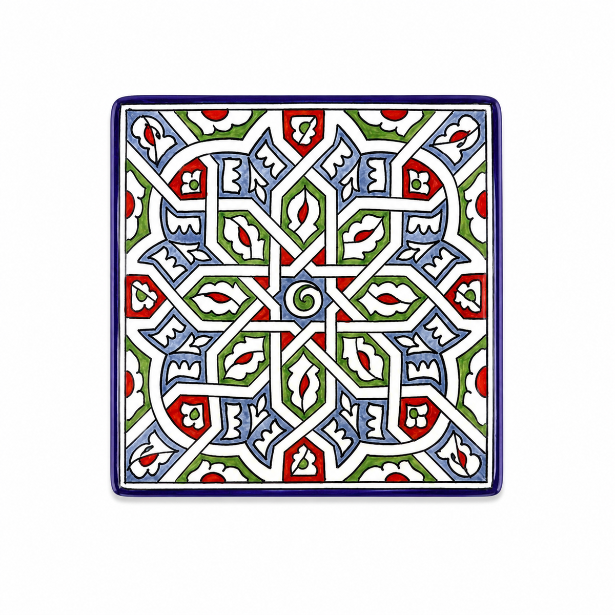 Moroccan Andalusian Handcrafted Mosaic Ceramic Serving Plate - M12