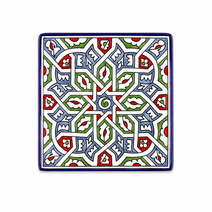 Moroccan Andalusian Handcrafted Mosaic Ceramic Serving Plate - M12