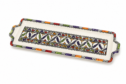 Andalusian Bloom Ceramic Serving Tray Decorative Platter - M14