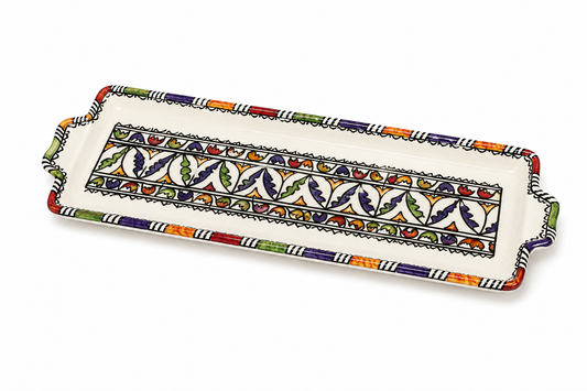 Andalusian Bloom Ceramic Serving Tray Decorative Platter - M14