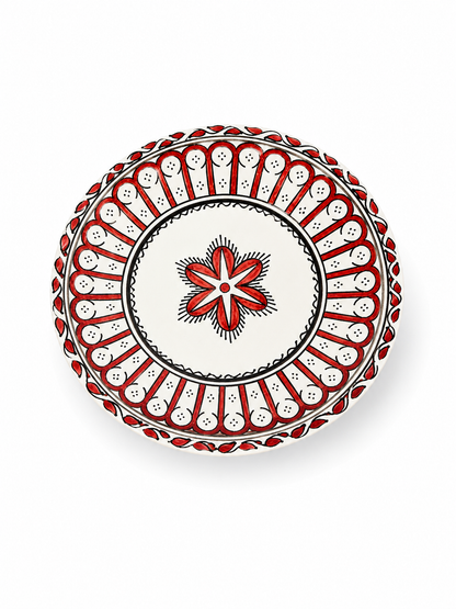 Moroccan Mosaic Ceramic Serving Plate–Handcrafted Decorative Tableware & Display Dish 26cm - M15 (03)