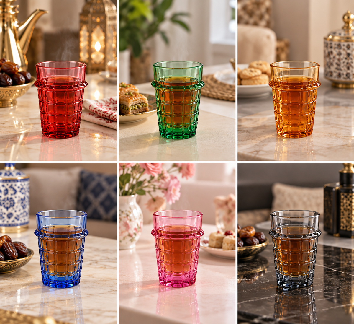 Vibrance Moroccan Tea Glass 12pcs Set - M162