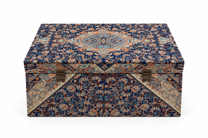 Firouzeh Royal Medallion Termeh Keepsake Storage Box - (30x50x22cm)