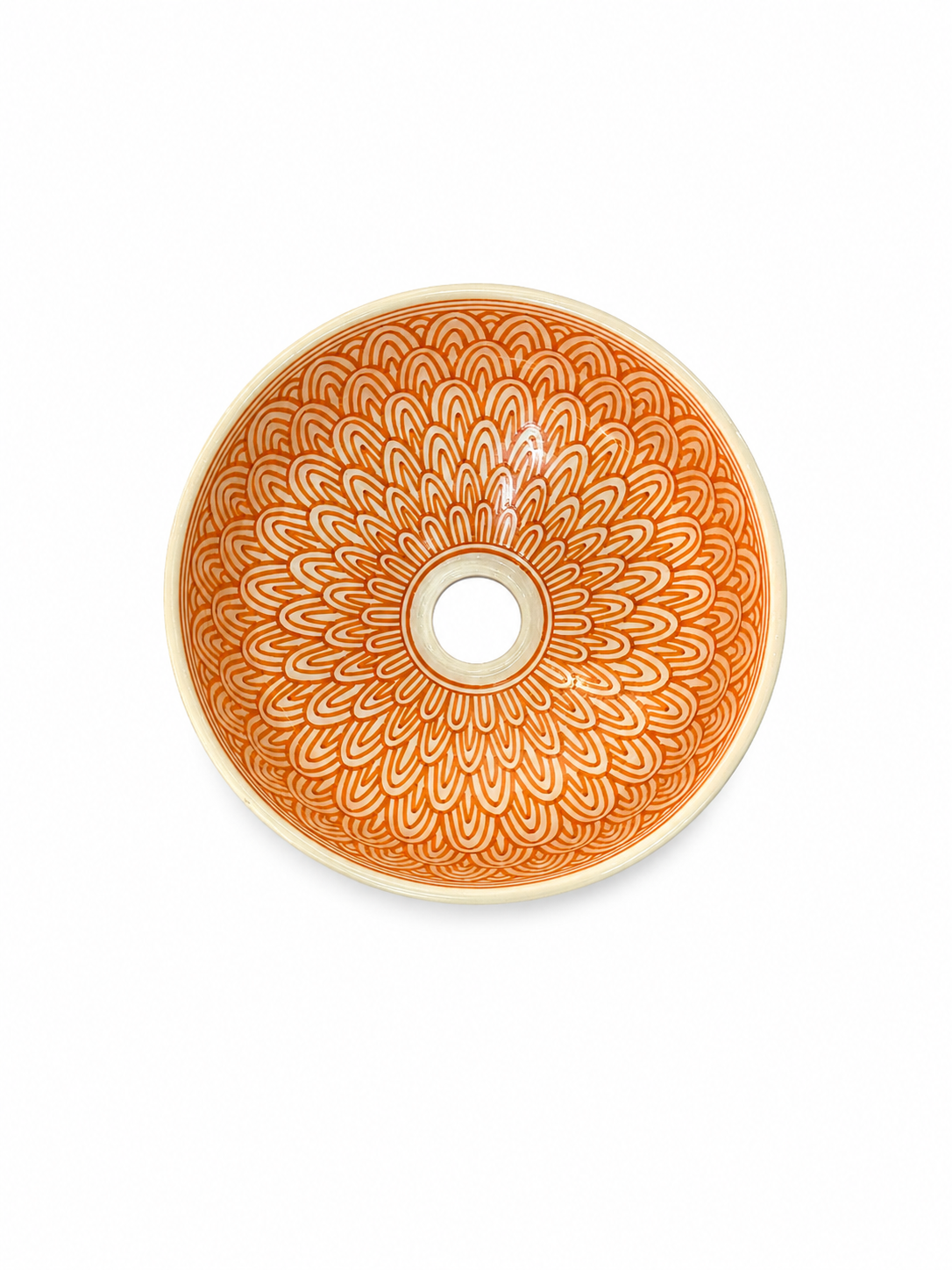 Sahara Arc Artisan-Moroccan Ceramic Basin - M37