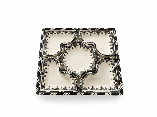 Sahara Noir Mosaic Handcrafted 5-Piece Serving Set - M59