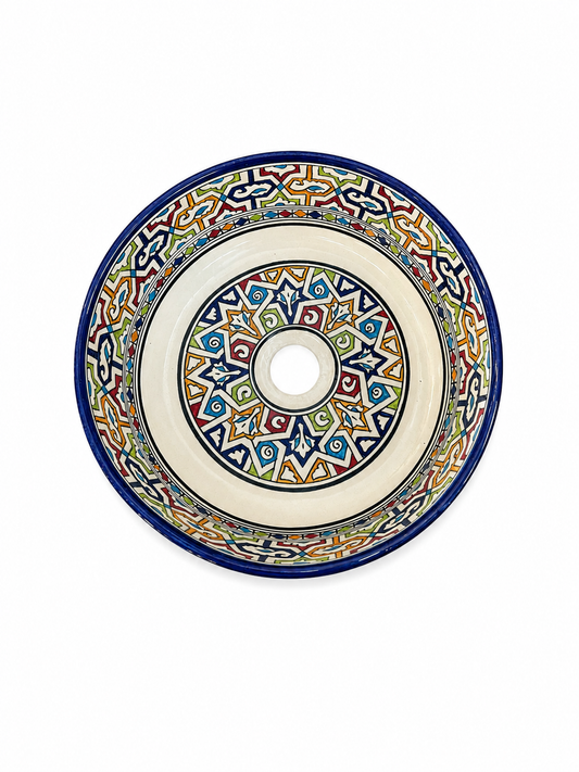 Medina Jewel Ceramic Moroccan Basin - M36