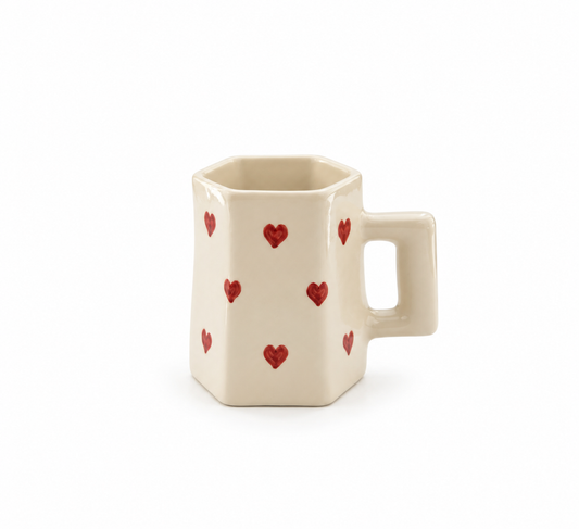 Zafirah Hexagonal Handcrafted Ceramic Coffee Mug - M25