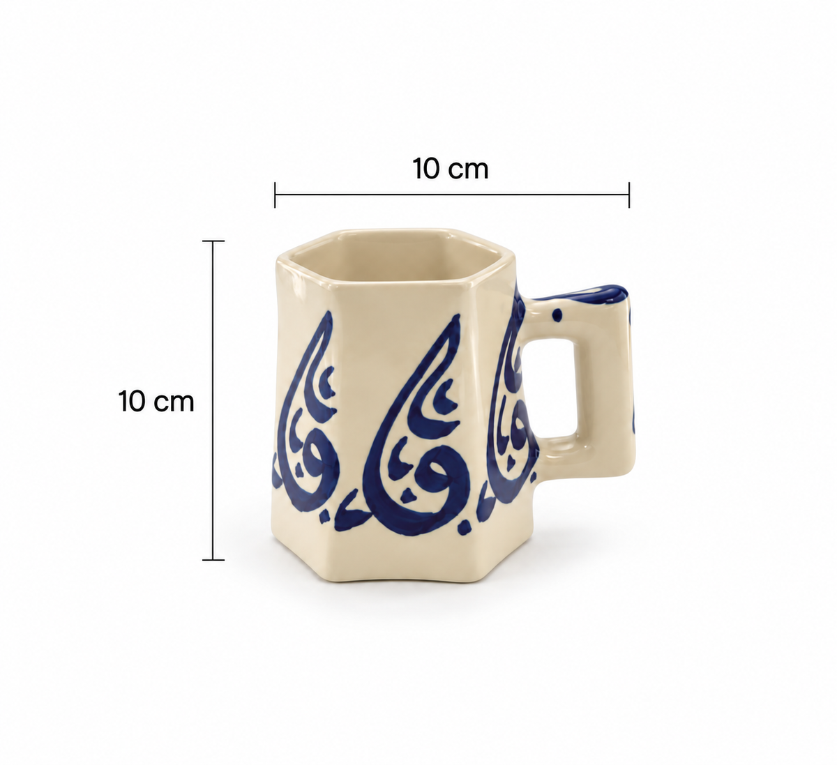 Zafirah Hexagonal Handcrafted Ceramic Coffee Mug - M25
