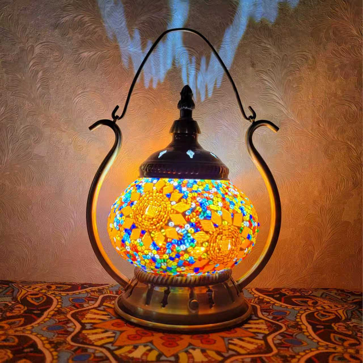 Elegant Turkish Mosaic Lantern - 2122-1T