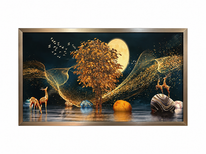 Aurelia Moonscape Decorative Wall Art Frame - (75x125cm)