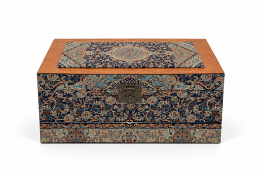 Firouzeh Woodcrest Termeh Keepsake Box - (30x50x22cm)