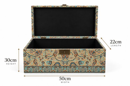 Niloofar Termeh Royal Storage Box - (30x50x22cm)