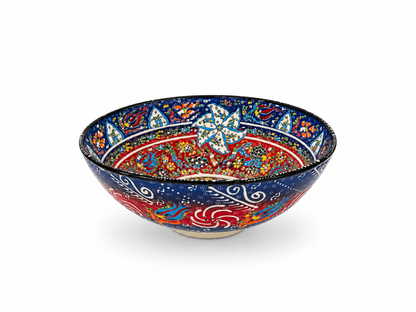 Moroccan Sapphire Blossom Artisan Handcrafted Bowl - Z122