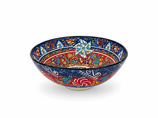 Moroccan Sapphire Blossom Artisan Handcrafted Bowl - Z122