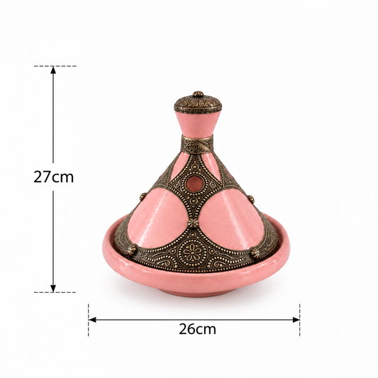 Desert Rose Sovereign Handcrafted Brass Tagine - (26x27cm)