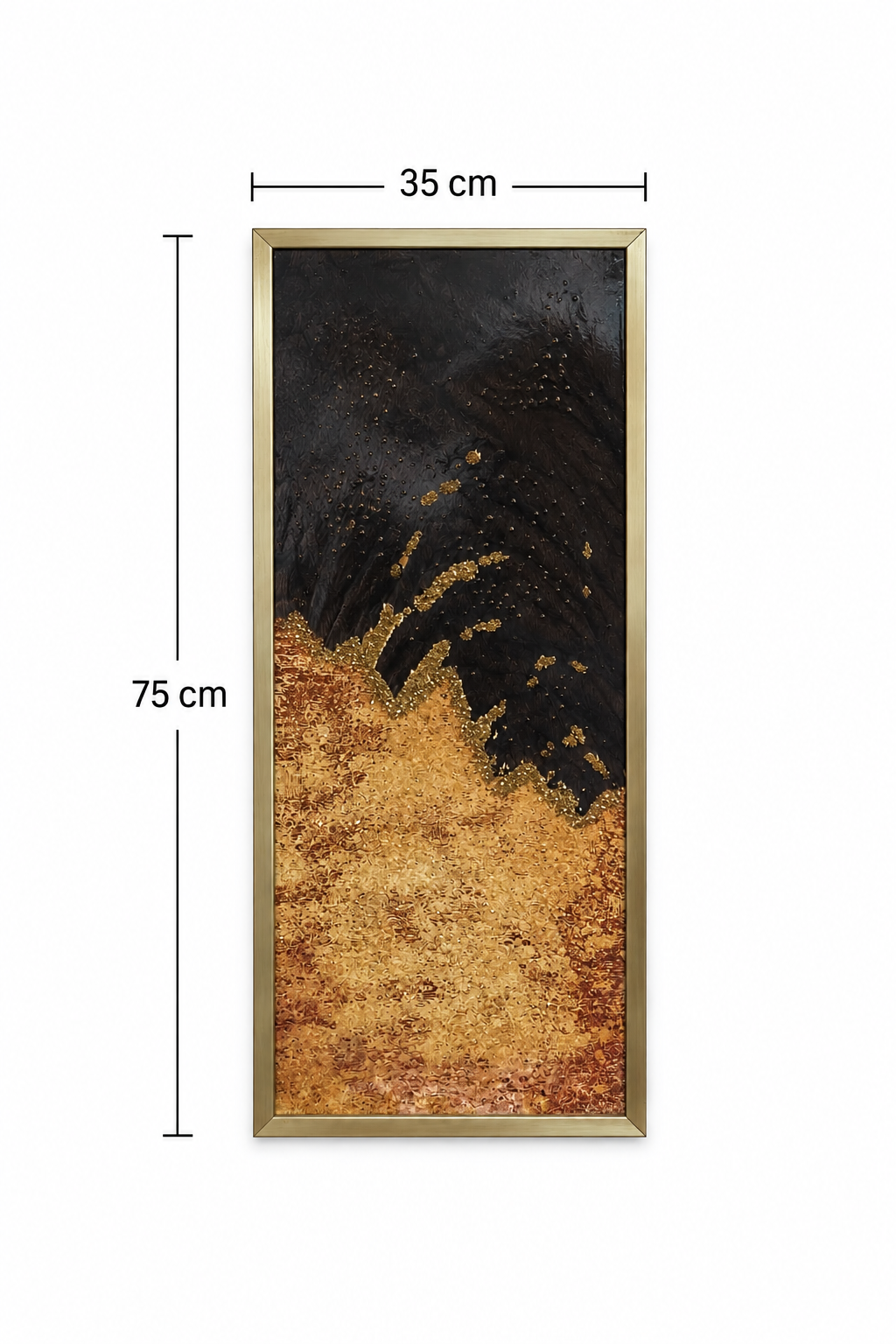 Golden Eclipse Ayatul Kursi Decorative Wall Art Set Frame - (80x110cm)