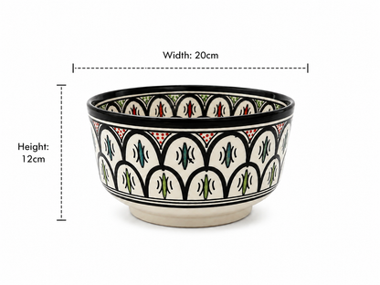 Traditional Hand-Painted Ceramic Bowl Artisan Decorative Serving Dish -  M1 (02)