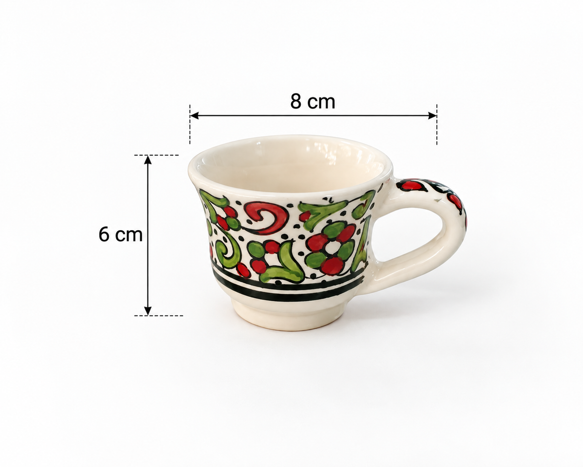 Verdantia Royale Moroccan Handcrafted Cup & Saucer 5pcs Set - M27