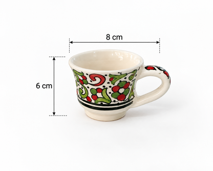 Verdantia Royale Moroccan Handcrafted Cup & Saucer 5pcs Set - M27